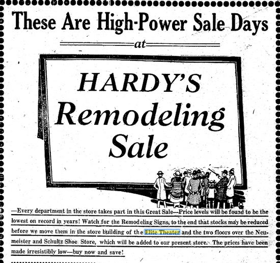 Elite Theatre - Jan 1922 (newer photo)